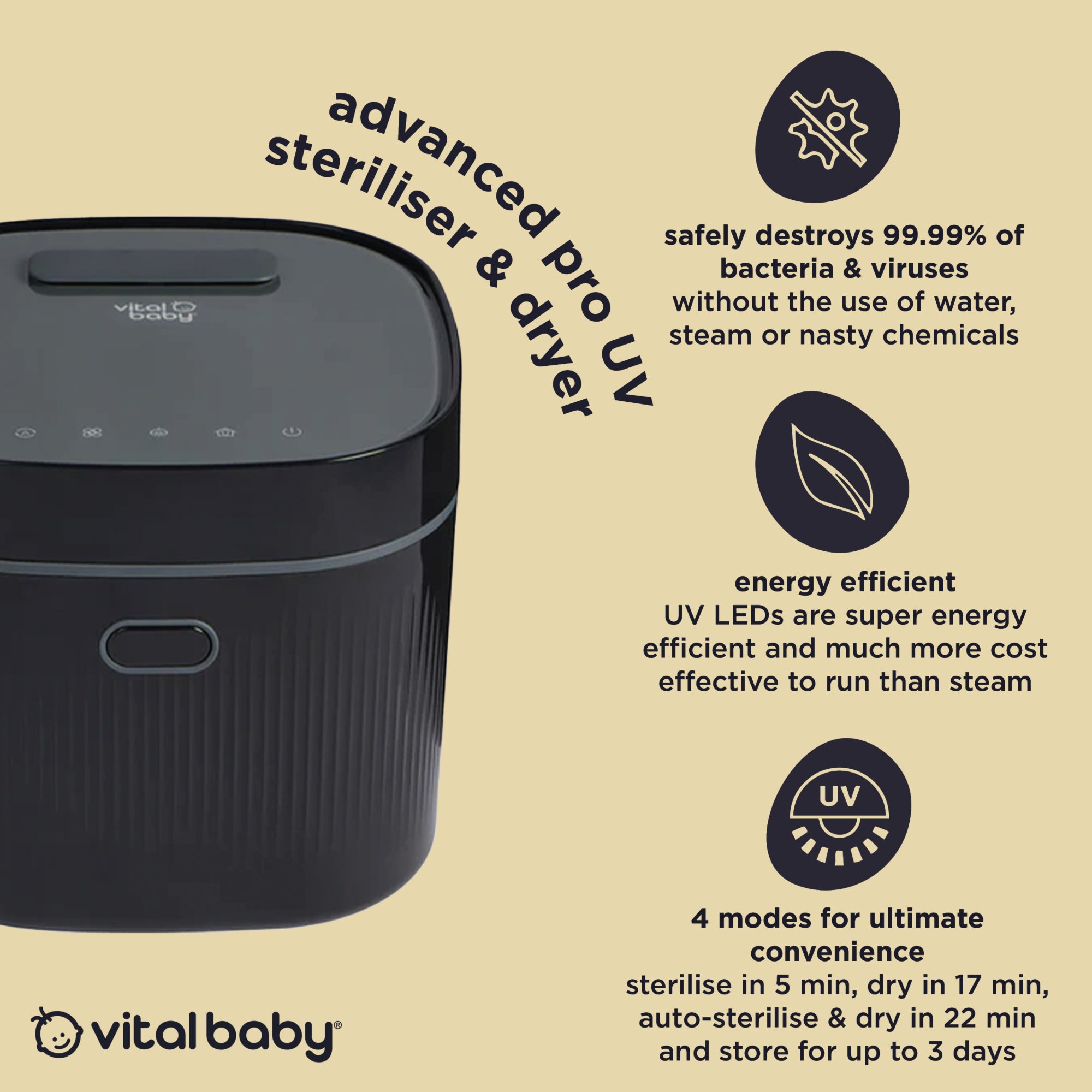 advanced pro UV steriliser & dryer, 3rd gen