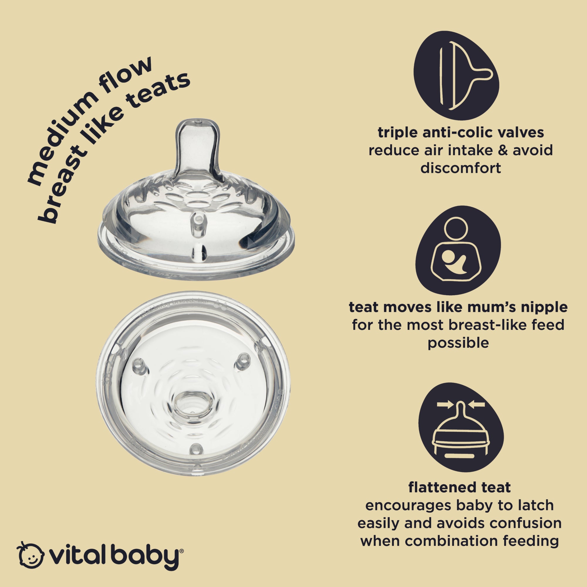 breast like teats 6pk – Vital Baby